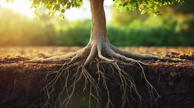 Tree and roots in soil generative ai 