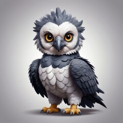 Fototapeta premium A Striking Portrait of a Cartoon Owl