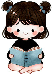 child reading a book