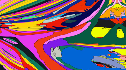 Abstract colorful background with butterflies