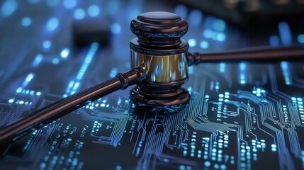 Technology in business law Illustrations, stock photos