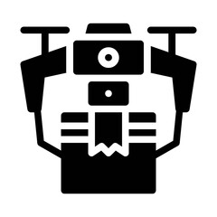 drone delivery glyph icon