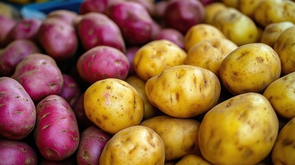 Fresh potatoes vibrant imagery showcasing healthy food options for vegetarian diets