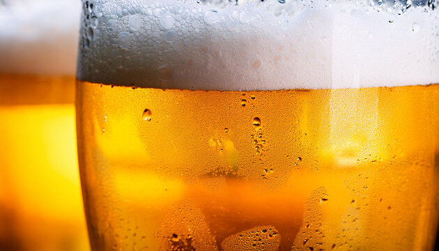 a background image of very cold beer for international beer day greetings