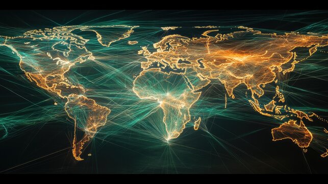 Global Network Connections Visualization
