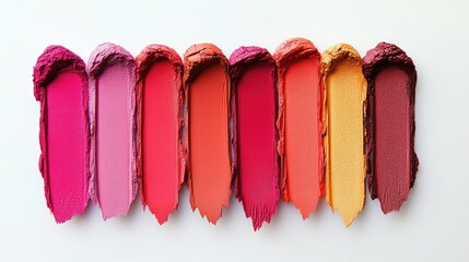 Stunning Lipstick Color Collection on a White Background Beauty in Every Hue