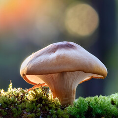 Fresh mushrooms on natural background