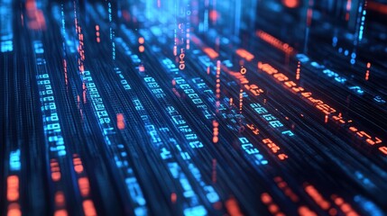 Obraz premium Binary code abstract pattern