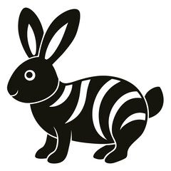 Christmas Peppermint Rabbit Illustration.