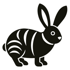 Christmas Peppermint Rabbit Illustration.