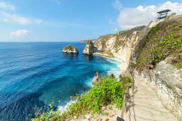 Awesome view of Diamond Beach at Nusa Penida, Indonesia