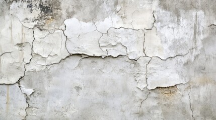 Obraz premium Aged cement wall featuring a weathered texture with delicate cracks and soft gray hues