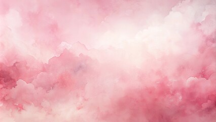 Fototapeta premium Abstract Watercolor Sky of Rosy Hues, Painted in Soft Pastels with Subtle Blending of Colors
