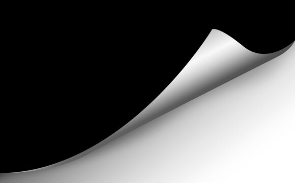Page curl silver transparent background