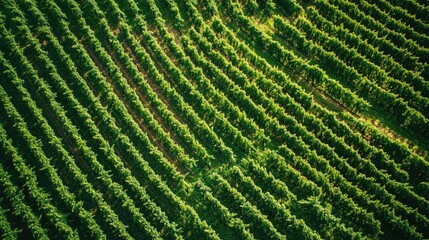 Aerial View of a Vibrant Vineyard for Advanced Agricultural Monitoring