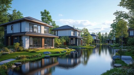 Obraz premium property and estate management concept 3d rendering