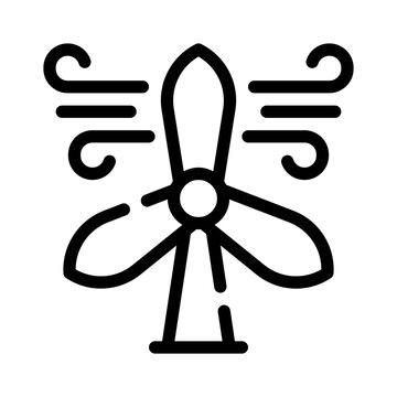 recommend clip art: wind turbine line icon