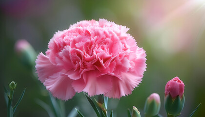 Fresh Carnation flower on natural background