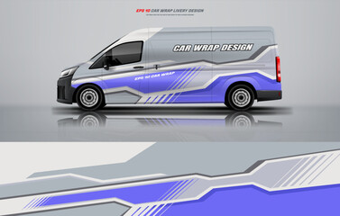 Universal Racing Car wrap livery design for van and other types of cars with white background