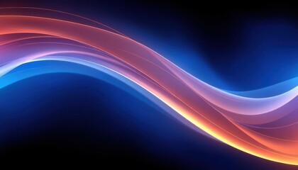 Fototapeta premium a close up of a colorful wave of light on a black background