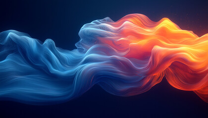 Fototapeta premium Glowing wave pattern in futuristic space illustration flowing generated by AI