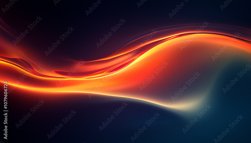 Wall mural smooth wave pattern flowing in futuristic glowing space generated by ai