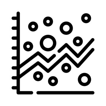 scatter plot line icon