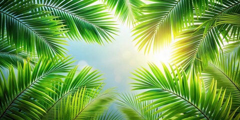 Palm leafs on a background, tropical, green, palm leaves, foliage, nature, summer, exotic, isolated,eco-friendly, botanical