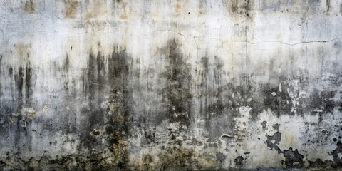 Obraz premium Imitation concrete wall covered in black mold, concrete, wall, mold, black, texture, background, decay, aged, dirty