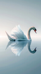 Abstract White and Silver 3D Curved Design