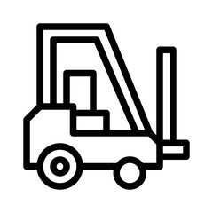 Forklift line icon