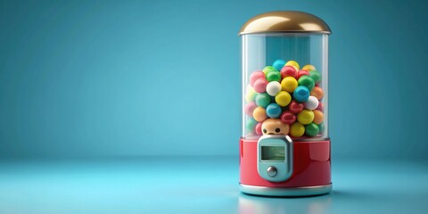 Obraz premium Vending machine capsule with small toy inside, vending machine, capsule, toy, small, surprise, vending, machine, plastic