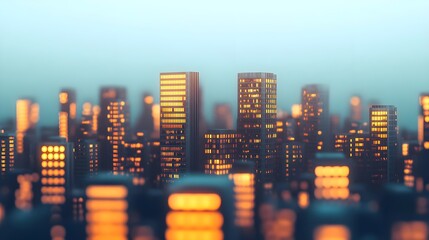 Obraz premium Cityscape Night Lights