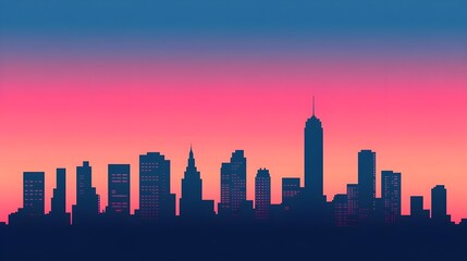 Cityscape Silhouette Sunset