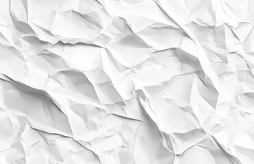 Obraz premium Crumpled White Paper Texture.