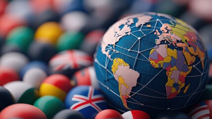 Global cooperation event international collaboration for a better future digital art educational environment a close-up viewpoint