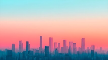 Cityscape Sunset Skyline