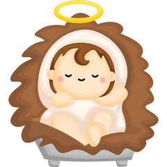 a vector of a cute angel baby