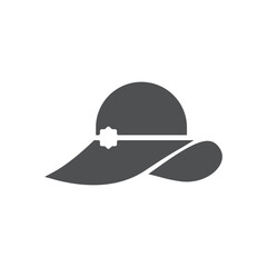 Woman hat icon logo design template isolated illustration