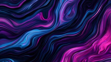 Obraz premium Captivating digital painting showcasing a vibrant cosmic nebula with mesmerizing swirls of purple and blue hues that create a dynamic ethereal and otherworldly atmosphere in space