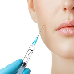 Close-Up of Needle for Cosmetic Injection Procedure