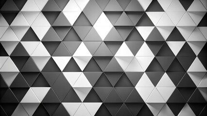 Fototapeta premium Black and white abstract pattern of geometric shapes and triangles in a minimalist style wallpaper, shape, geometric patterns