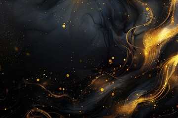 Golden Marble Abstraction