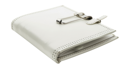 White small ringbinder notepad on white transparent background
