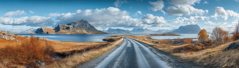 A scenic coastal road, perfect for a road trip with a view of the sea