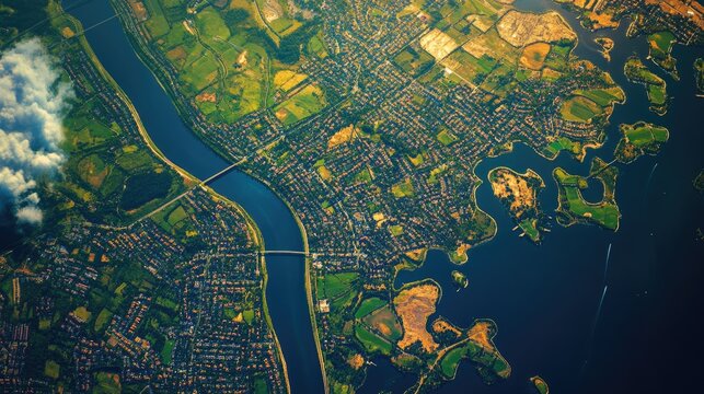 Geography Class Exploring Land Use and Urban Development Through Satellite Imagery