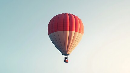 Naklejka premium Hot air balloon isolated on background with clipping path