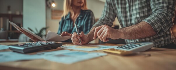 A professional financial advisor explaining retirement plans to a client, using visual aids like charts and calculators