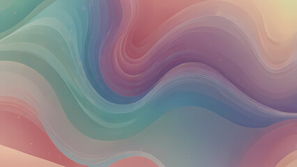 Obraz premium Abstract background with a flowing theme, featuring smooth, wavy lines in soft, pastel colors