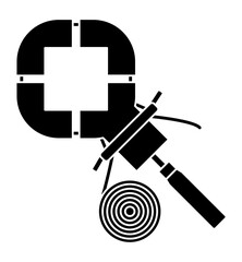 ベルトクランプのシルエット